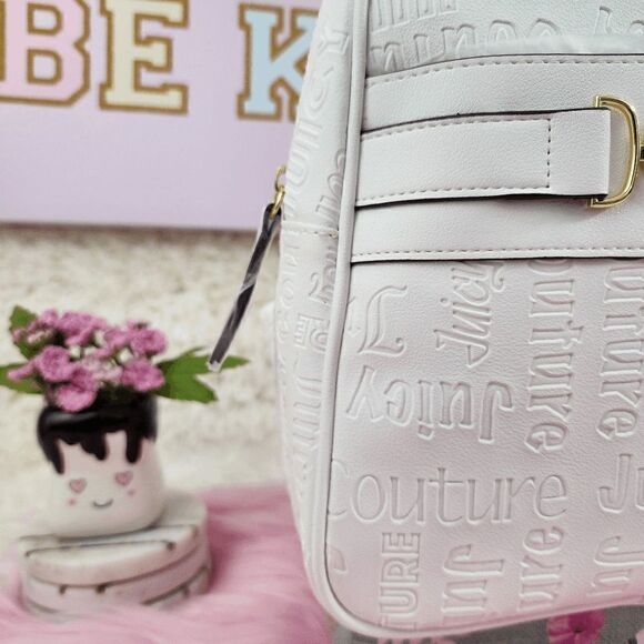 NWT {Juicy Couture} Logo Backpack {Deboss} Medallion White NWT - Picture 9 of 9